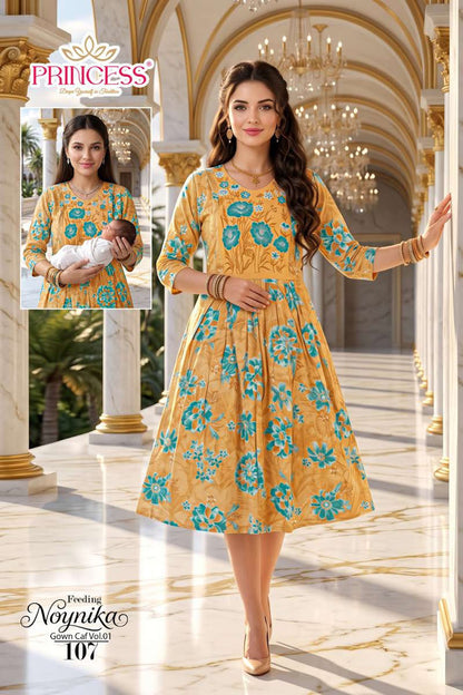 Noynika Vol 1 Princess Creation Reyon Feeding Kurtis Supplier