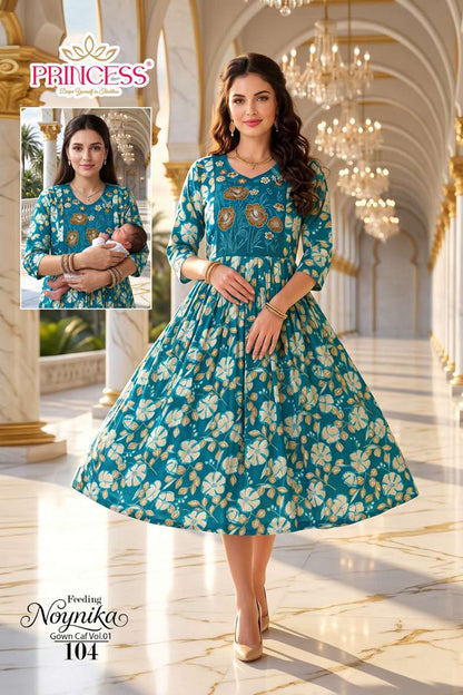 Noynika Vol 1 Princess Creation Reyon Feeding Kurtis Supplier