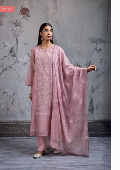 Nozomi Naariti Mul Chanderi Pant Style Suits Manufacturer