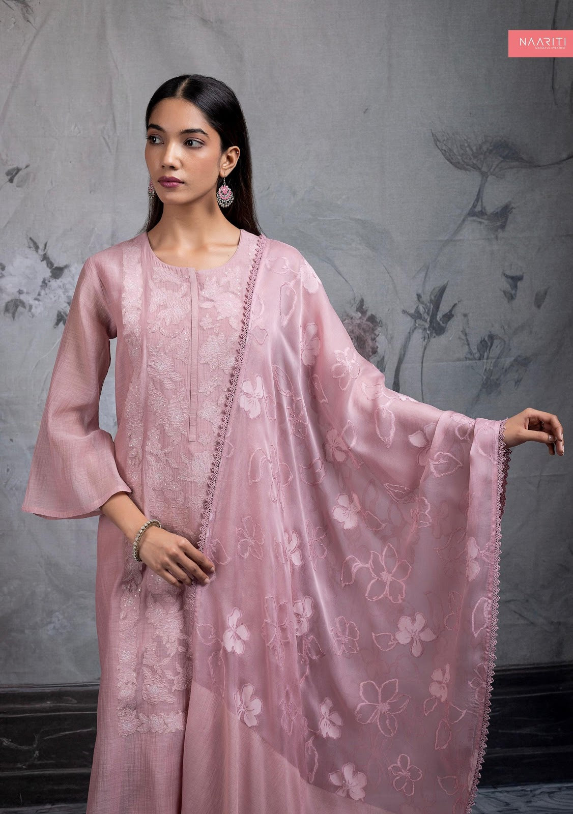 Nozomi Naariti Mul Chanderi Pant Style Suits Manufacturer