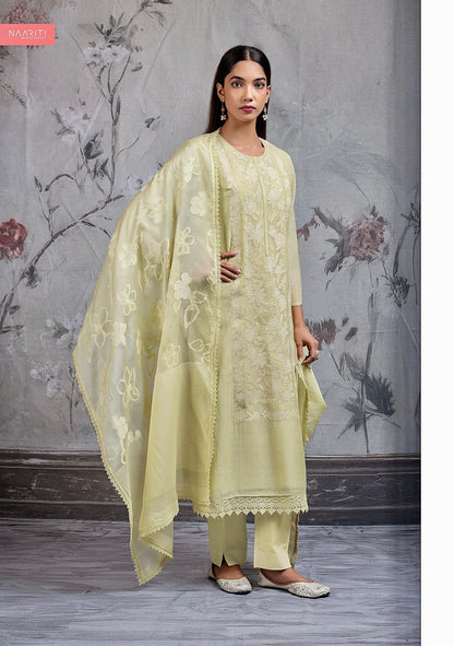 Nozomi Naariti Mul Chanderi Pant Style Suits Manufacturer
