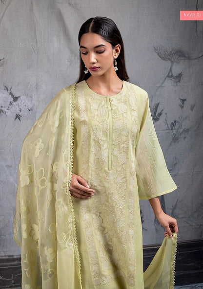 Nozomi Naariti Mul Chanderi Pant Style Suits Manufacturer