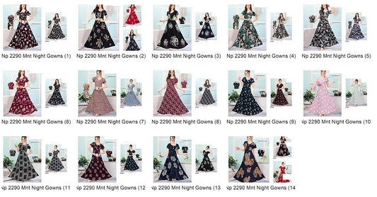 Np 2290 Mnt Reyon Night Gowns Supplier India