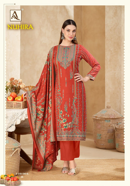 Nuhira Alok Viscose Pashmina Suits Wholesale Price