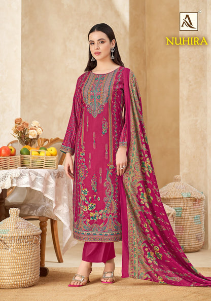 Nuhira Alok Viscose Pashmina Suits Wholesale Price