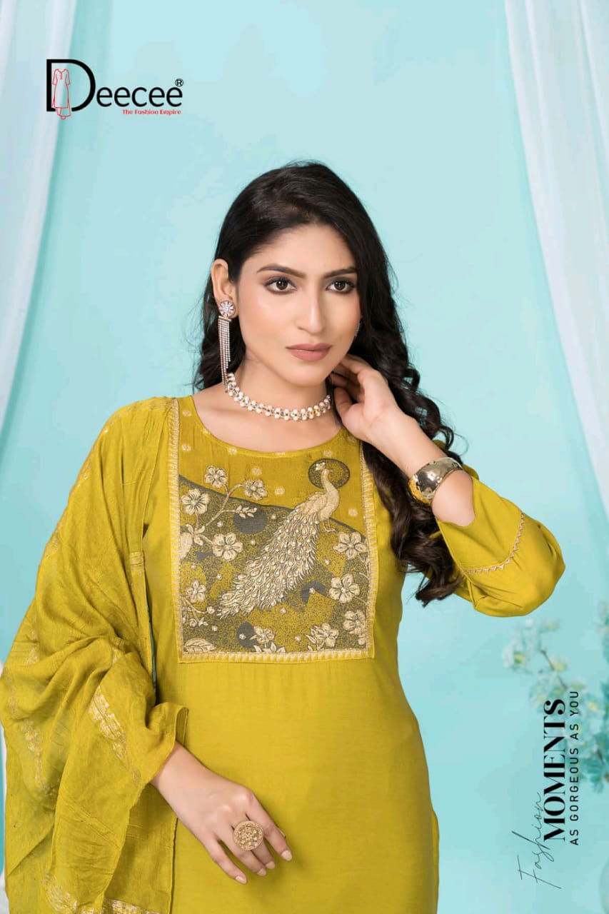 Nupur Deecee Roman Silk Readymade Pant Style Suits Manufacturer