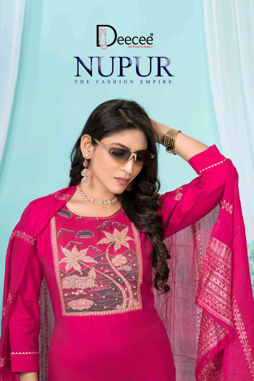 Nupur Deecee Roman Silk Readymade Pant Style Suits Manufacturer