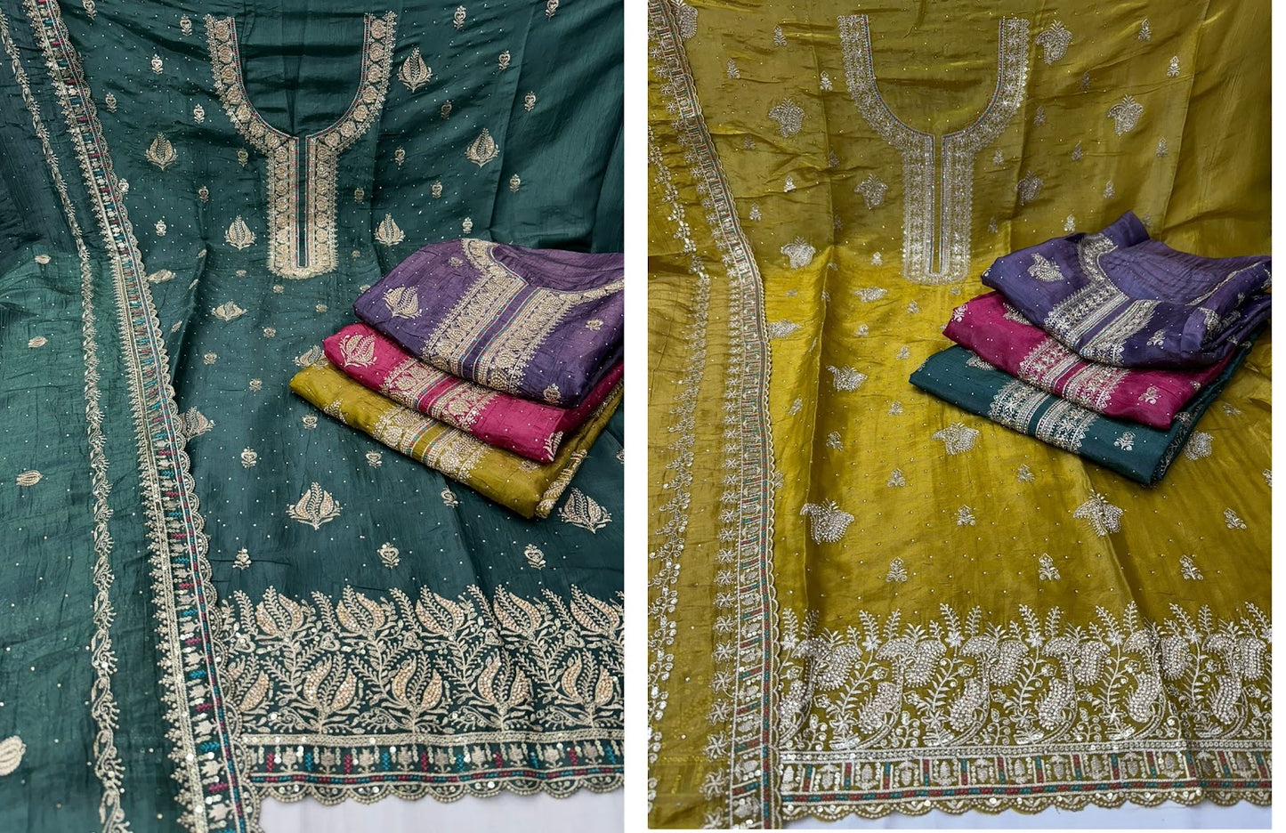 Nupur Nayandeep Gold Crush Salwar Suits Wholesaler India