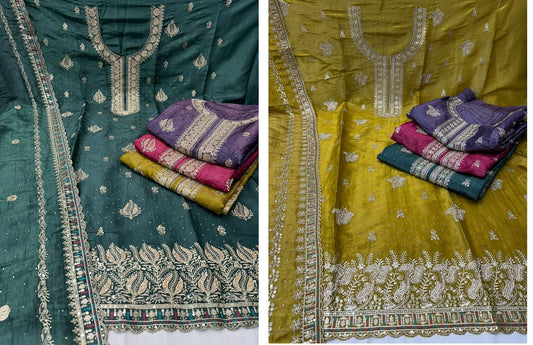Nupur Nayandeep Gold Crush Salwar Suits Wholesaler India