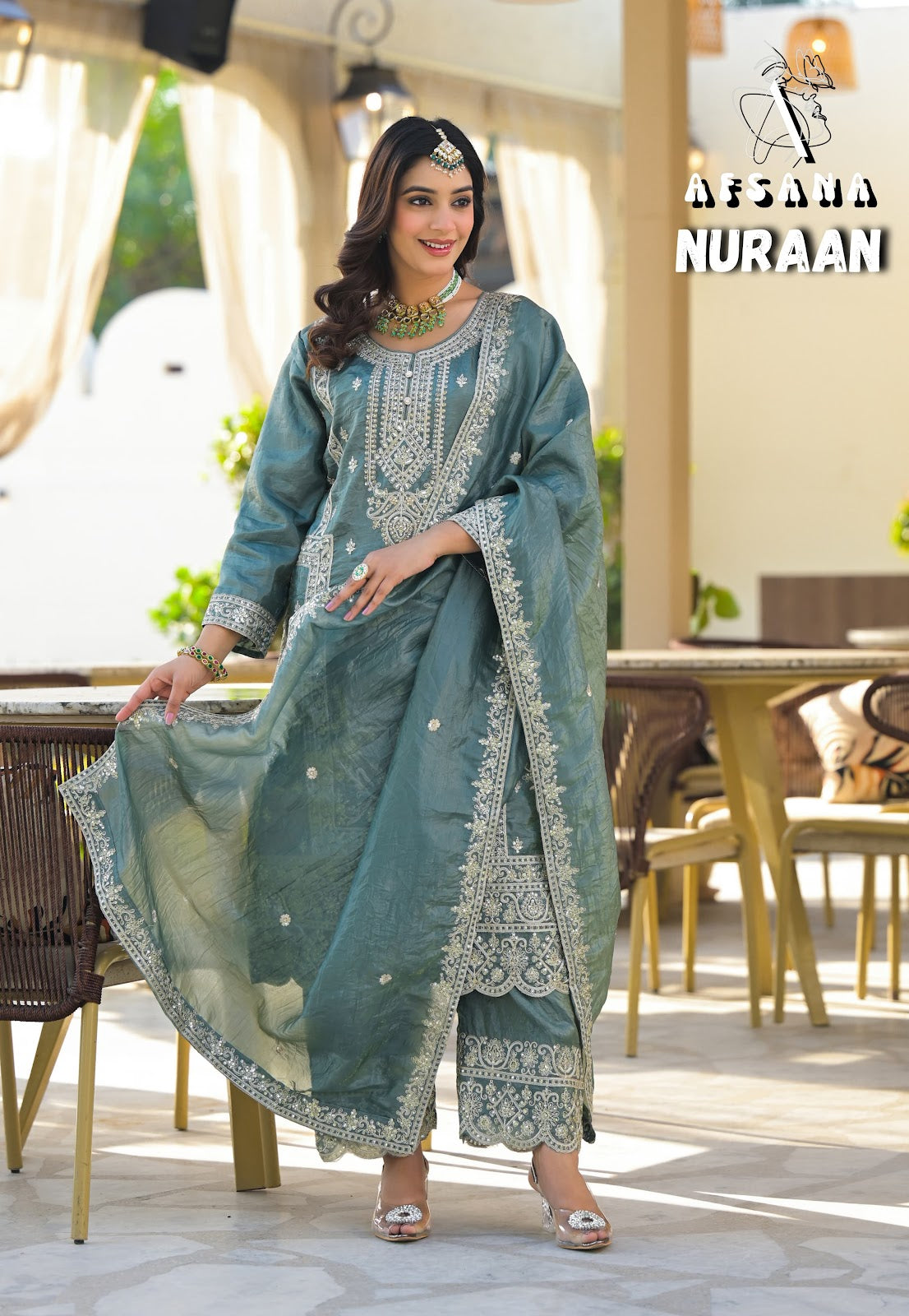 Nuraan Afsana Crush Readymade Pant Style Suits Manufacturer Gujarat