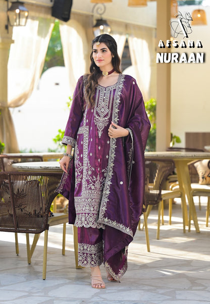 Nuraan Afsana Crush Readymade Pant Style Suits Manufacturer Gujarat