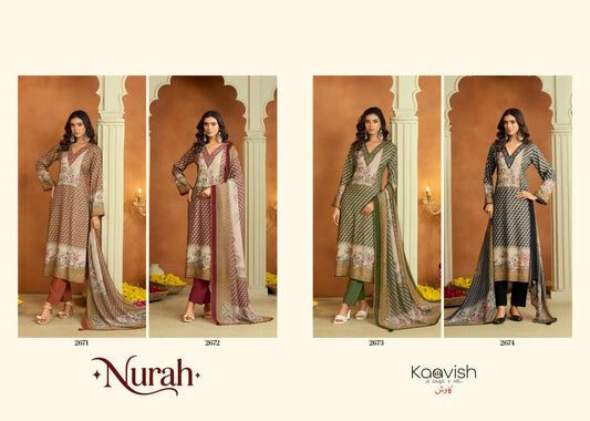 Nurah Kaavish Viscose Pashmina Suits Exporter
