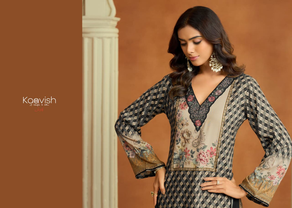 Nurah Kaavish Viscose Pashmina Suits Exporter