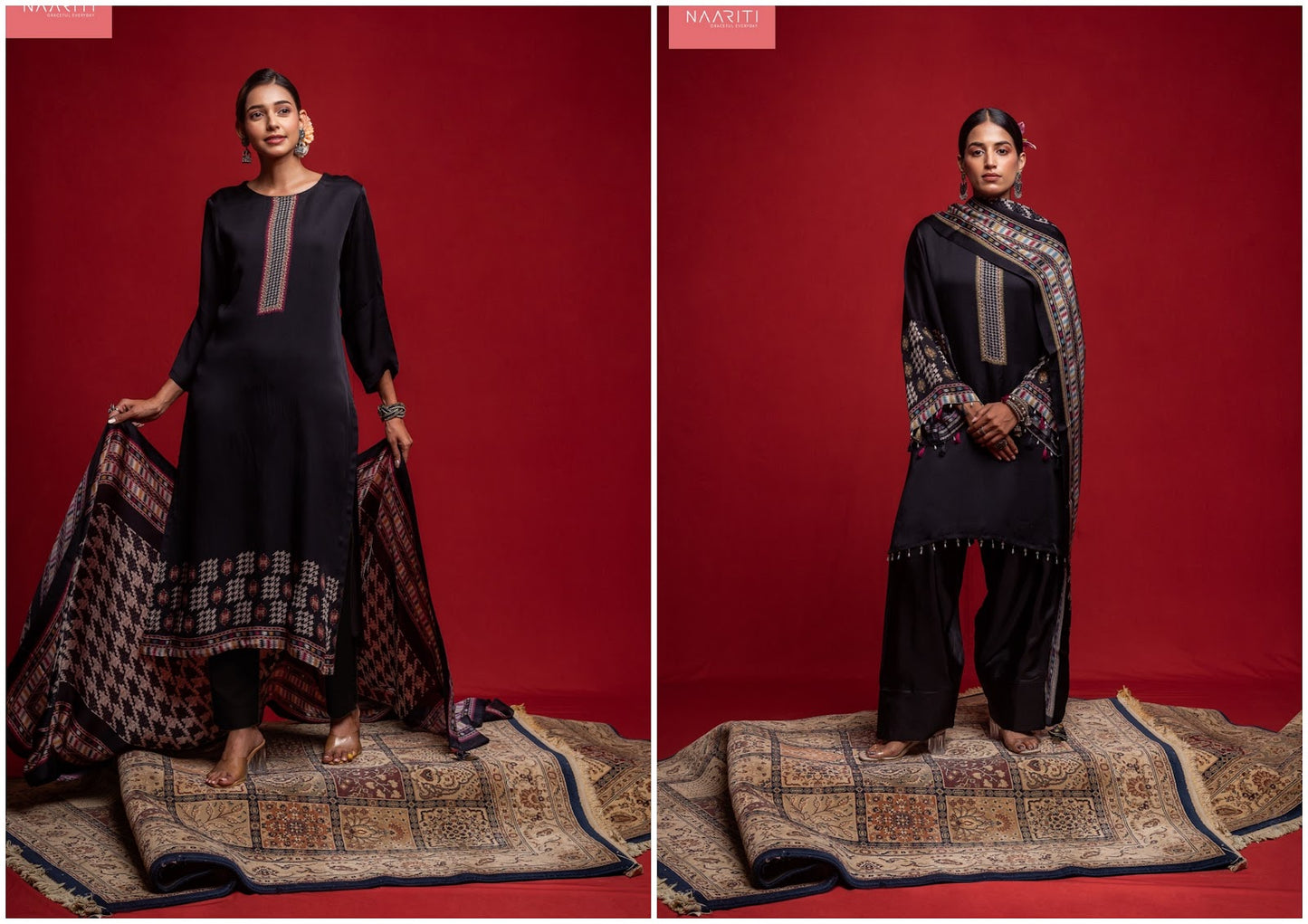 Nurana Naariti Organza Satin Pant Style Suits Wholesale Rate