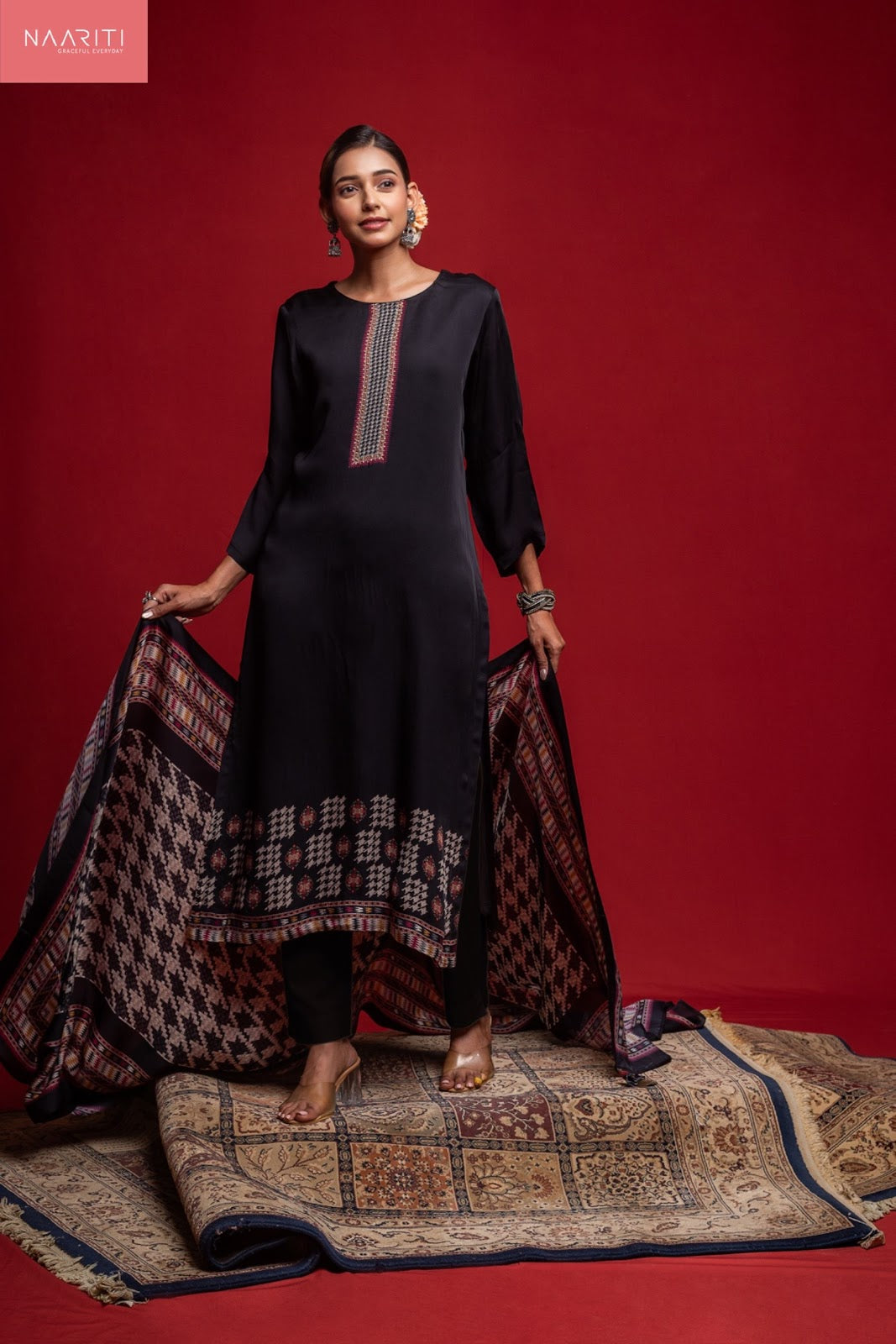 Nurana Naariti Organza Satin Pant Style Suits Wholesale Rate