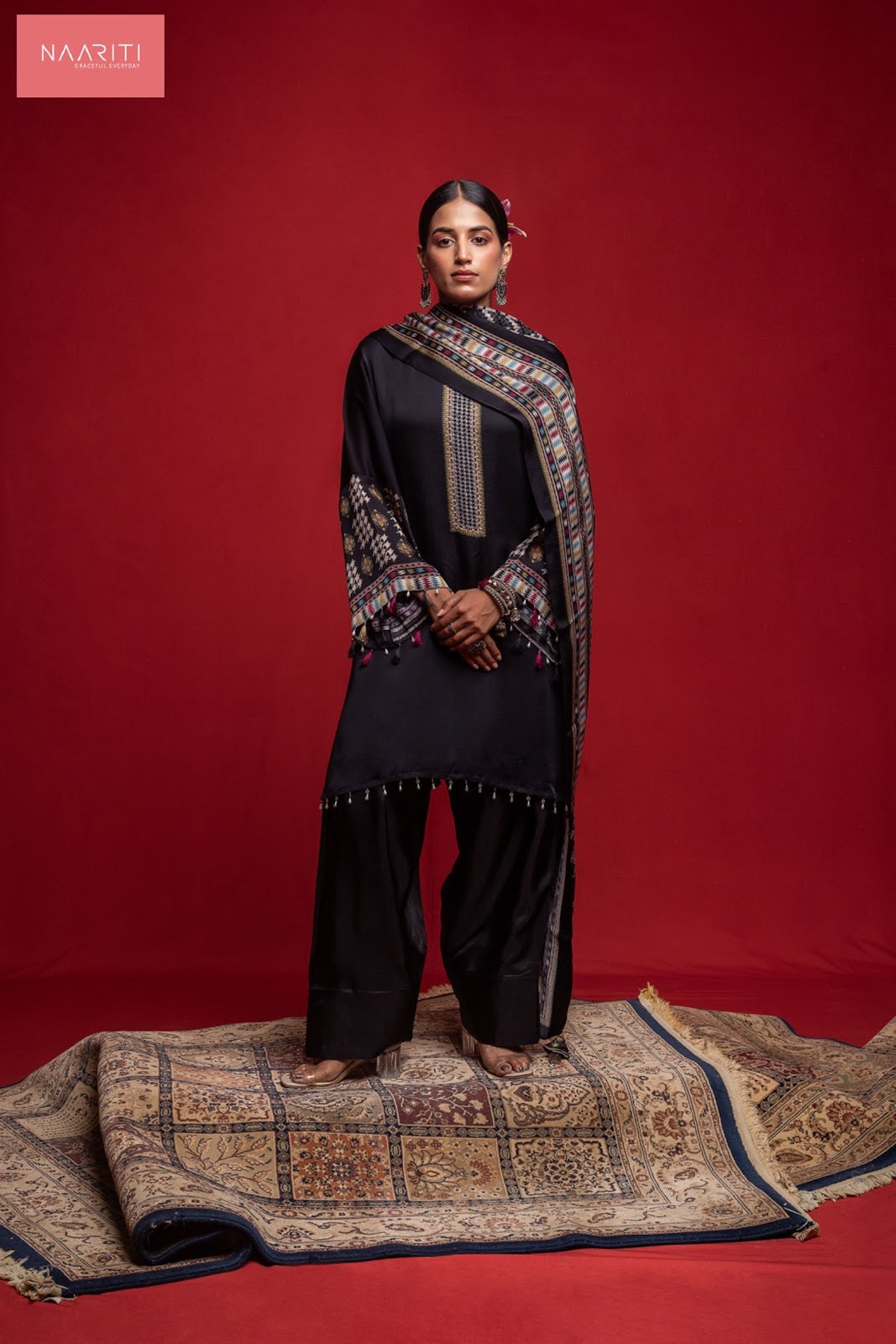 Nurana Naariti Organza Satin Pant Style Suits Wholesale Rate