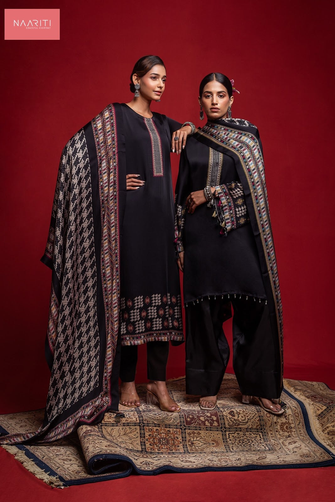 Nurana Naariti Organza Satin Pant Style Suits Wholesale Rate