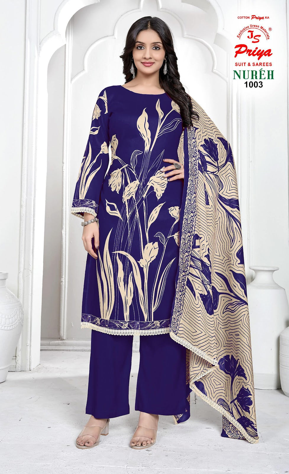 Nureh Vol 1 Js Priya Rayon Pant Style Suits Supplier