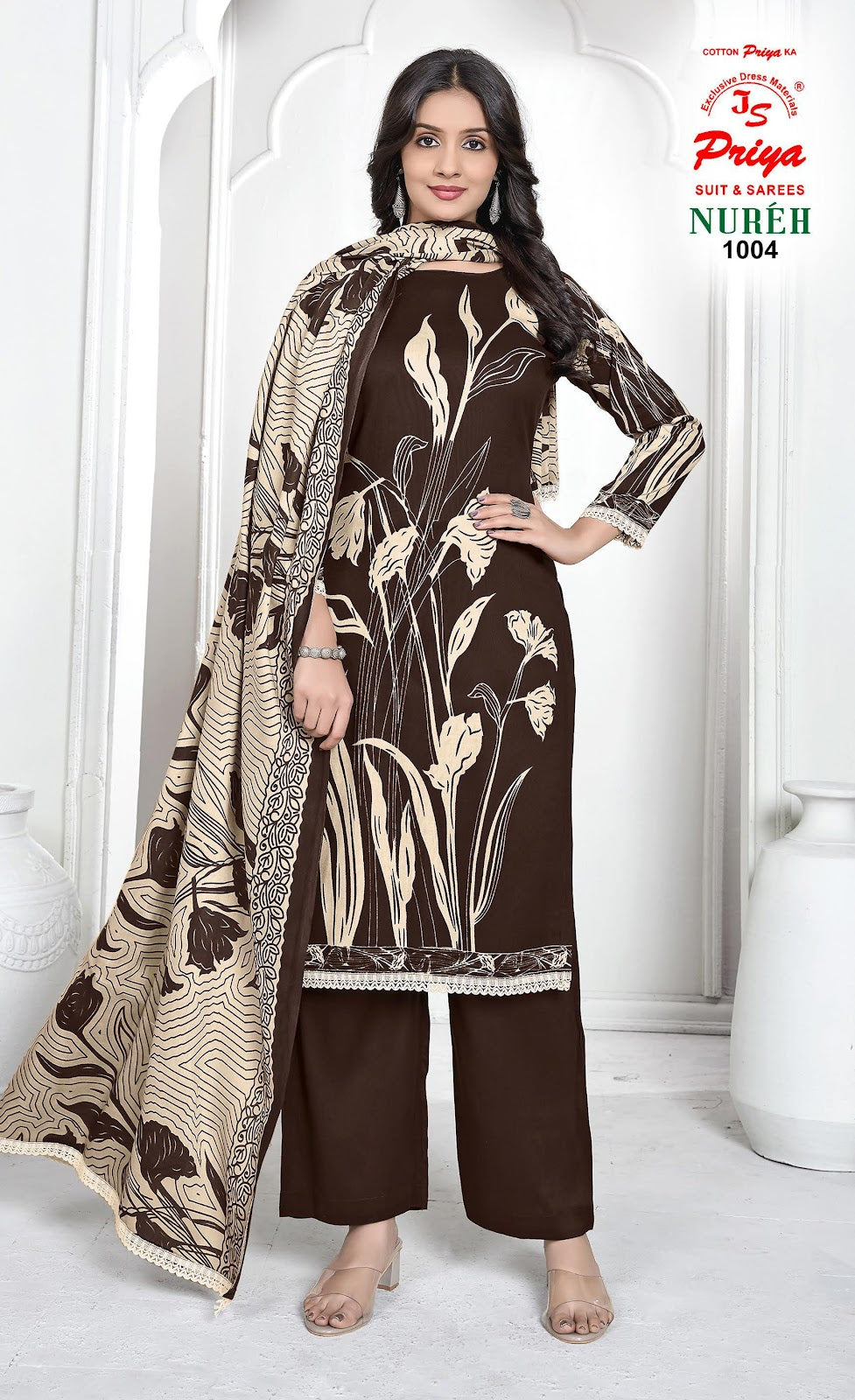 Nureh Vol 1 Js Priya Rayon Pant Style Suits Supplier