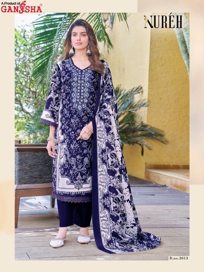 Nureh Vol 3 Ganesha Mix Cotton Karachi Salwar Suits Wholesale Rate