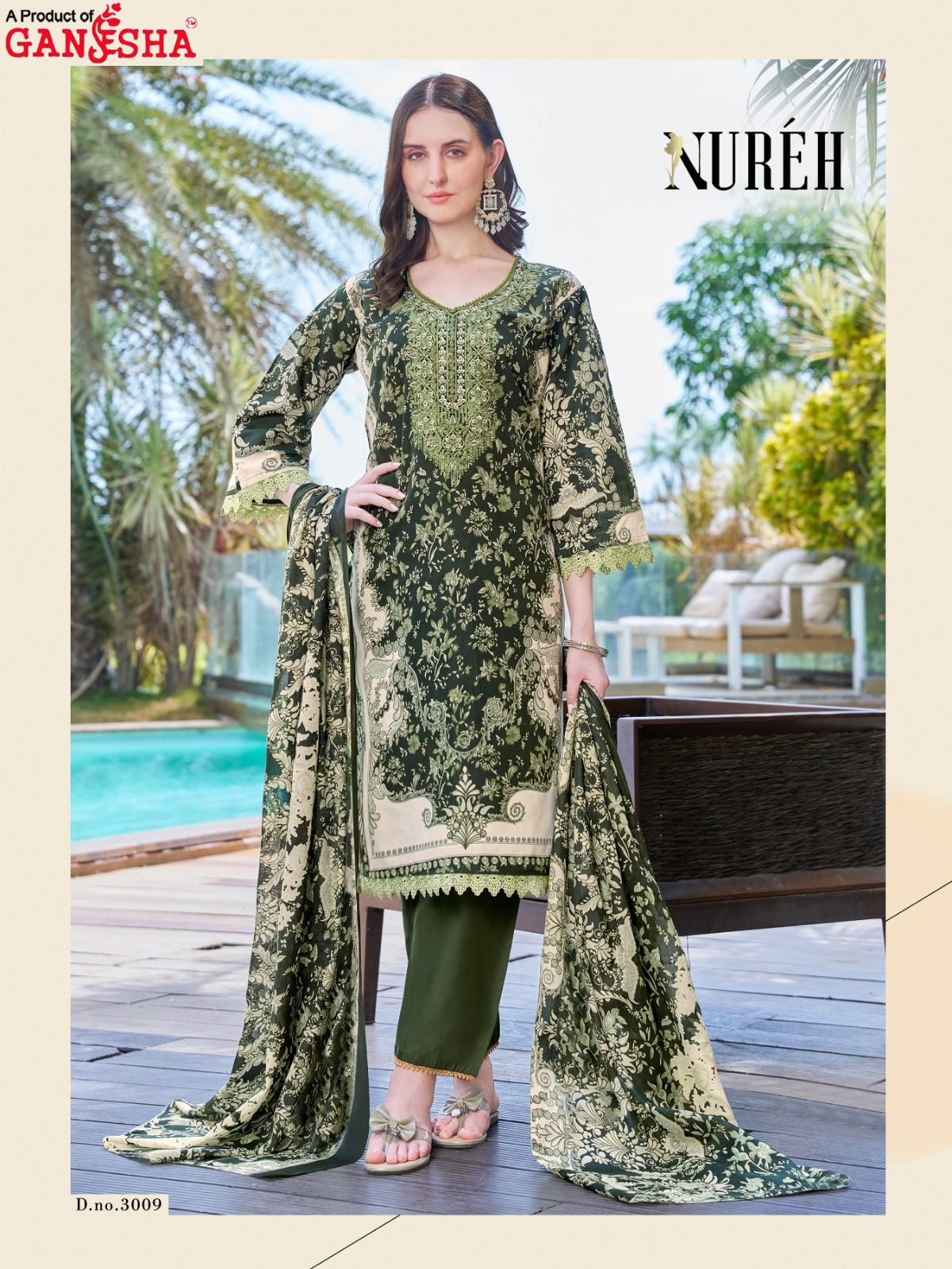 Nureh Vol 3 Ganesha Mix Cotton Karachi Salwar Suits Wholesale Rate