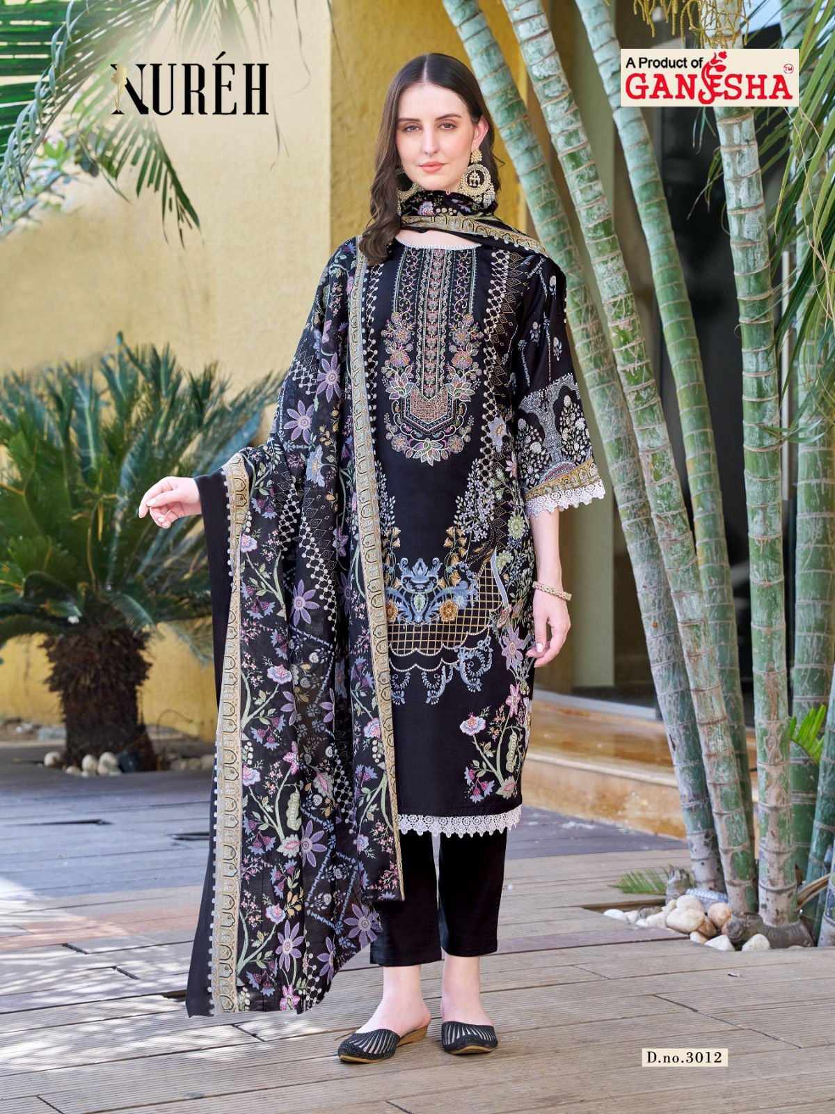 Nureh Vol 3 Ganesha Mix Cotton Karachi Salwar Suits Wholesale Rate