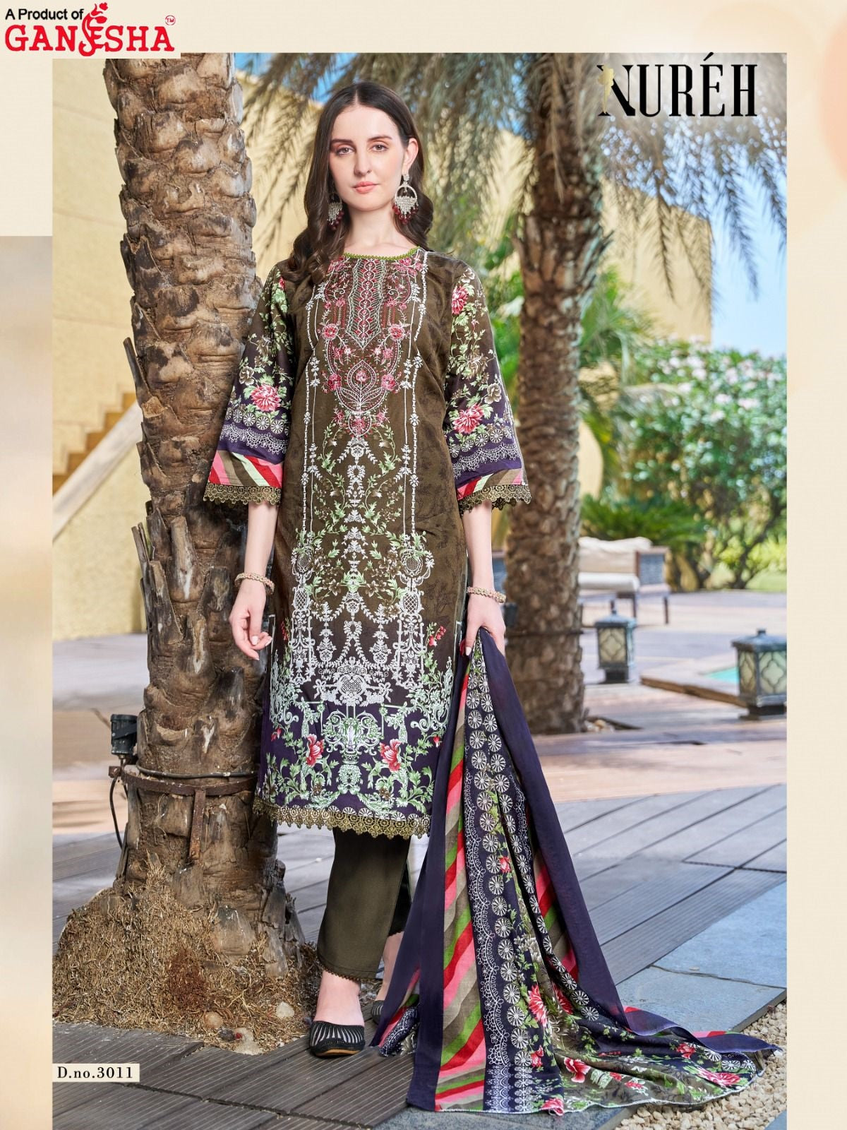 Nureh Vol 3 Ganesha Mix Cotton Karachi Salwar Suits Wholesale Rate