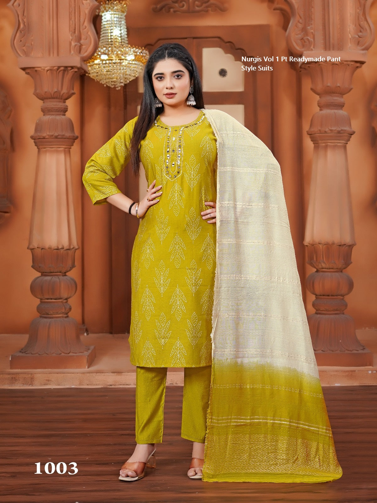Nurgis Vol 1 Pt Vertical Readymade Pant Style Suits Wholesale