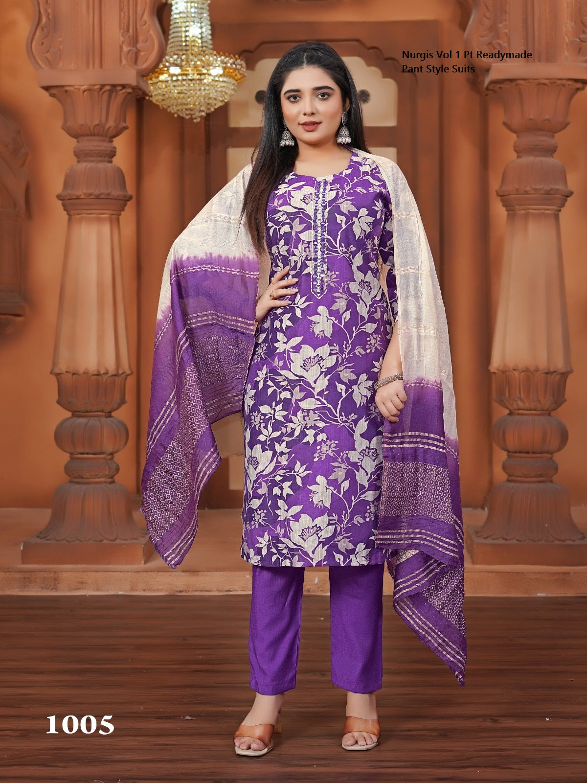 Nurgis Vol 1 Pt Vertical Readymade Pant Style Suits Wholesale