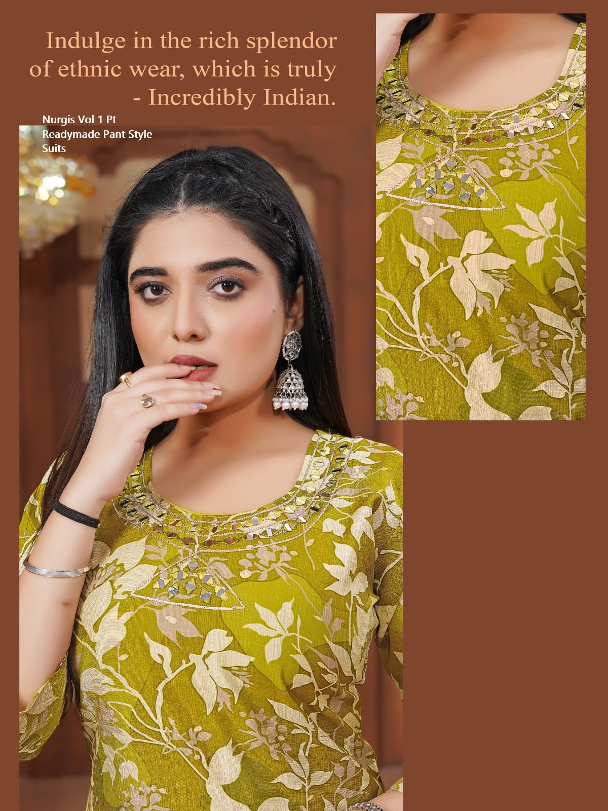 Nurgis Vol 1 Pt Vertical Readymade Pant Style Suits Wholesale