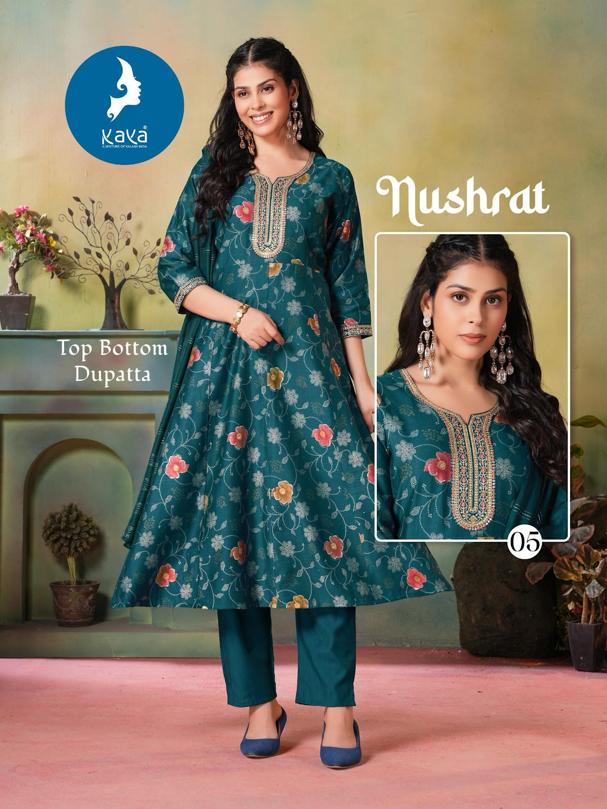 Nushrat Kaya Vertican Readymade Anarkali Suits Wholesaler Gujarat