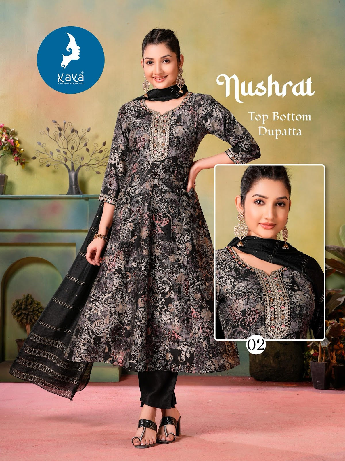 Nushrat Kaya Vertican Readymade Anarkali Suits Wholesaler Gujarat