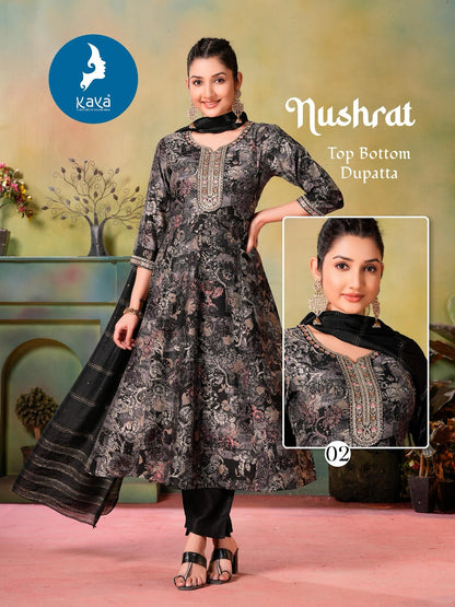 Nushrat Kaya Vertican Readymade Anarkali Suits Wholesaler Gujarat