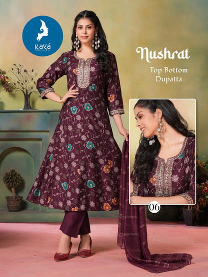 Nushrat Kaya Vertican Readymade Anarkali Suits Wholesaler Gujarat