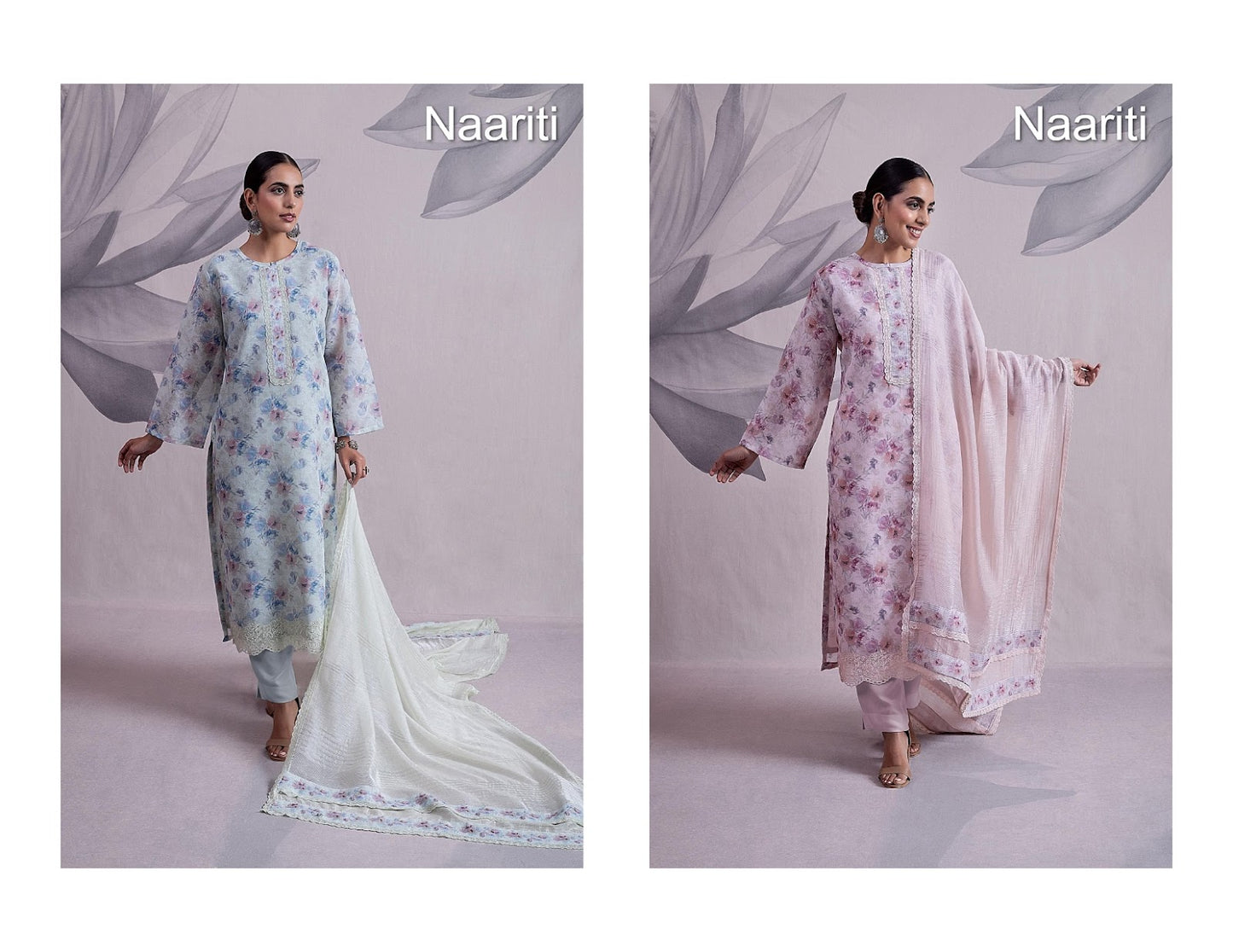Nusra Naariti Linen Pant Style Suits Supplier Gujarat