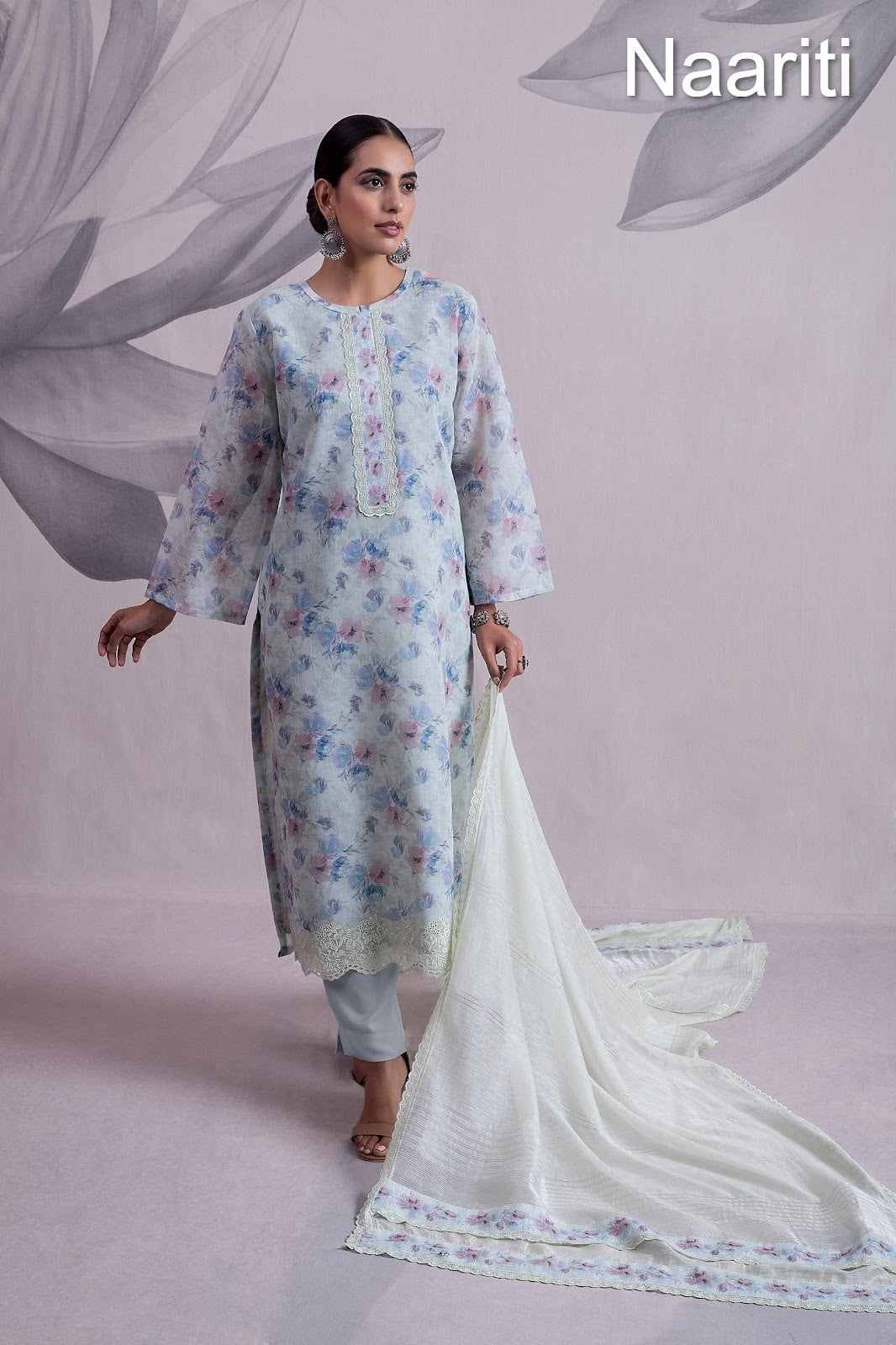 Nusra Naariti Linen Pant Style Suits Supplier Gujarat