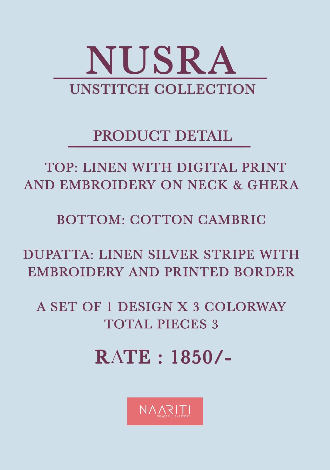 Nusra Naariti Linen Pant Style Suits Supplier Gujarat