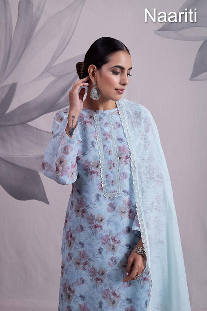 Nusra Naariti Linen Pant Style Suits Supplier Gujarat