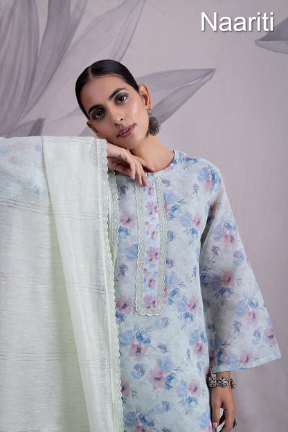 Nusra Naariti Linen Pant Style Suits Supplier Gujarat