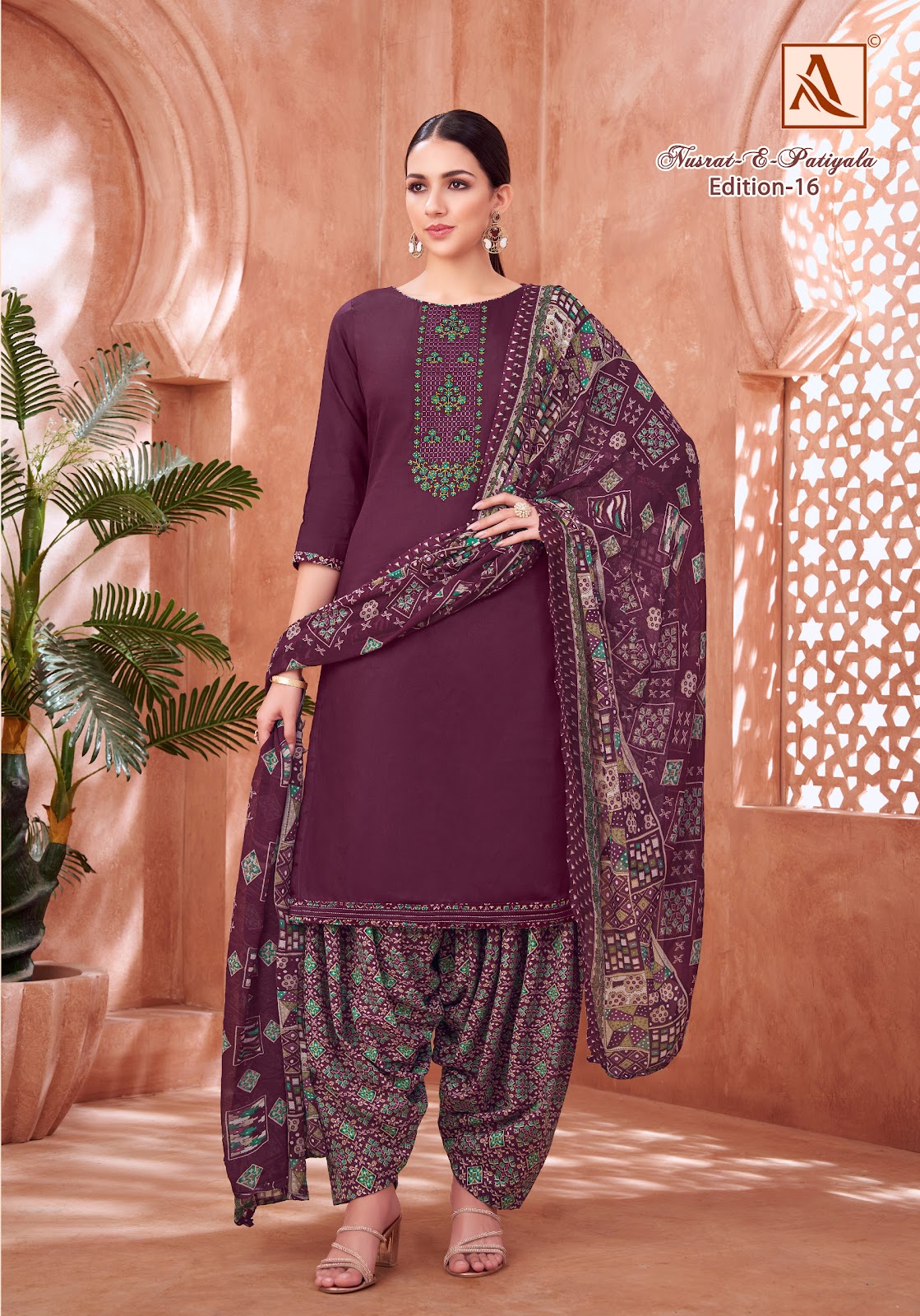 Nusrat E Patiyala Edition 16 Alok Pure Zam Karachi Salwar Suits Wholesale