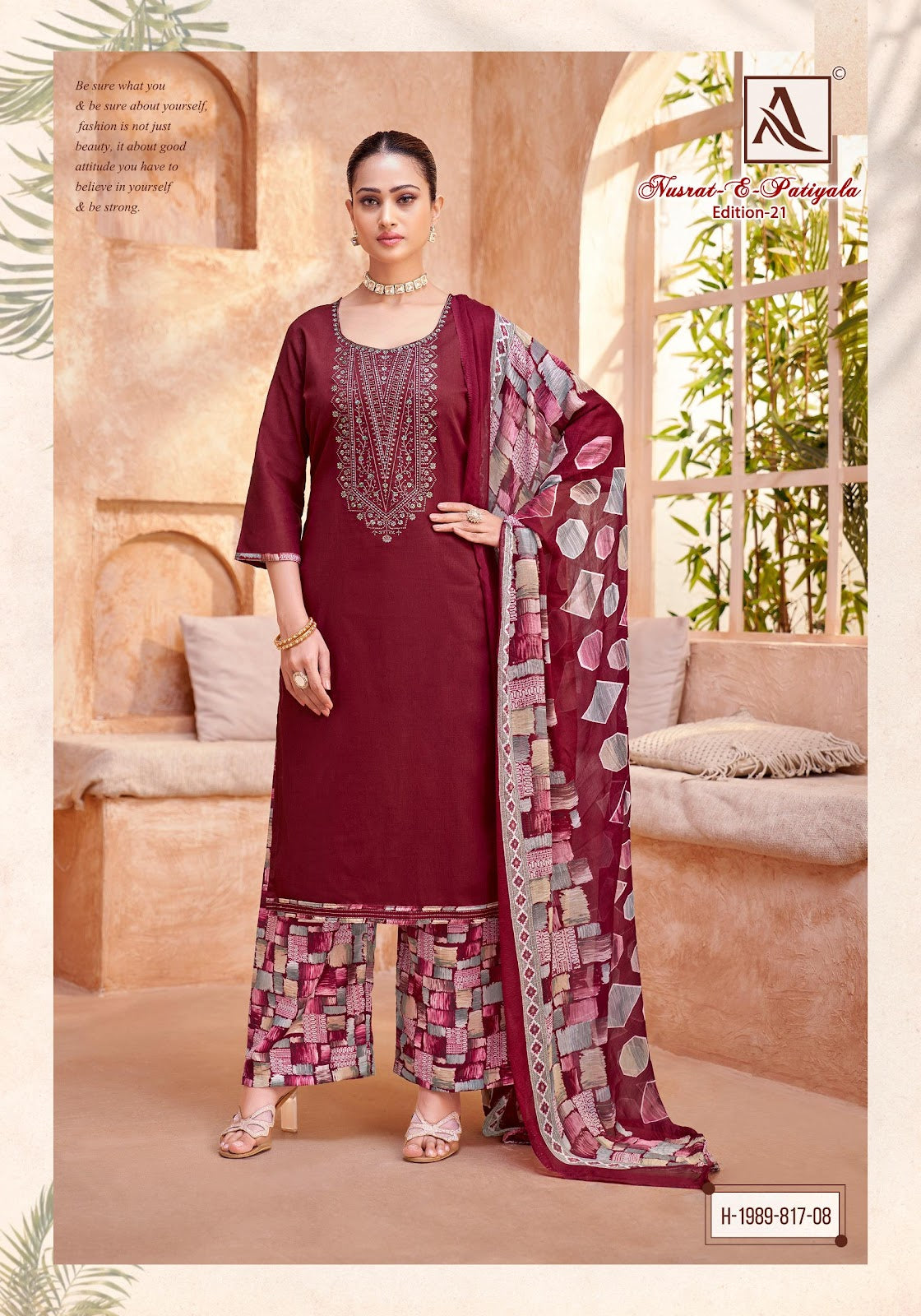 Nusrat E Patiyala Edition 21 Alok Pure Zam Karachi Salwar Suits Wholesaler