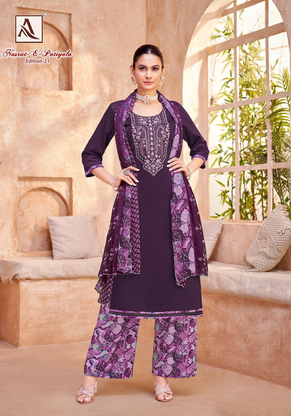 Nusrat E Patiyala Edition 21 Alok Pure Zam Karachi Salwar Suits Wholesaler
