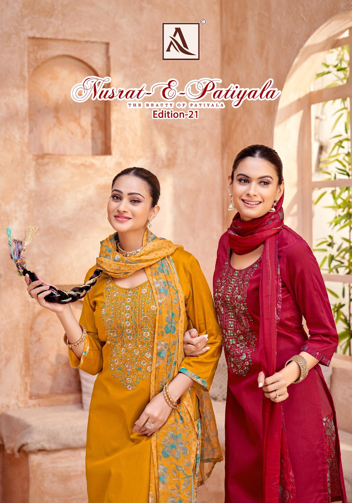 Nusrat E Patiyala Edition 21 Alok Pure Zam Karachi Salwar Suits Wholesaler