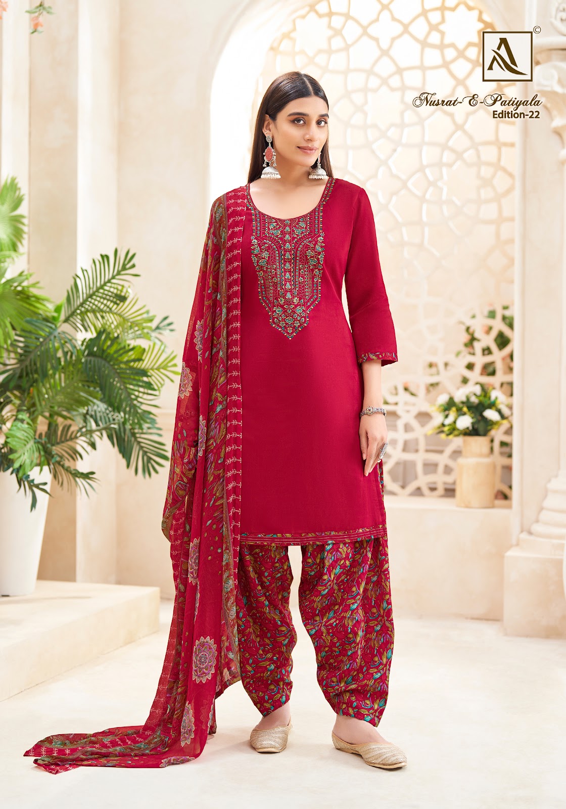 Nusrat E Patiyala Edition 22 Alok Pure Jam Karachi Salwar Suits Manufacturer India
