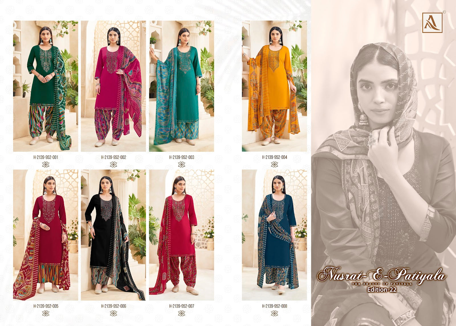 Nusrat E Patiyala Edition 22 Alok Pure Jam Karachi Salwar Suits Manufacturer India