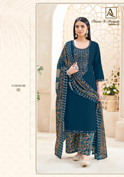 Nusrat E Patiyala Edition 22 Alok Pure Jam Karachi Salwar Suits Manufacturer India