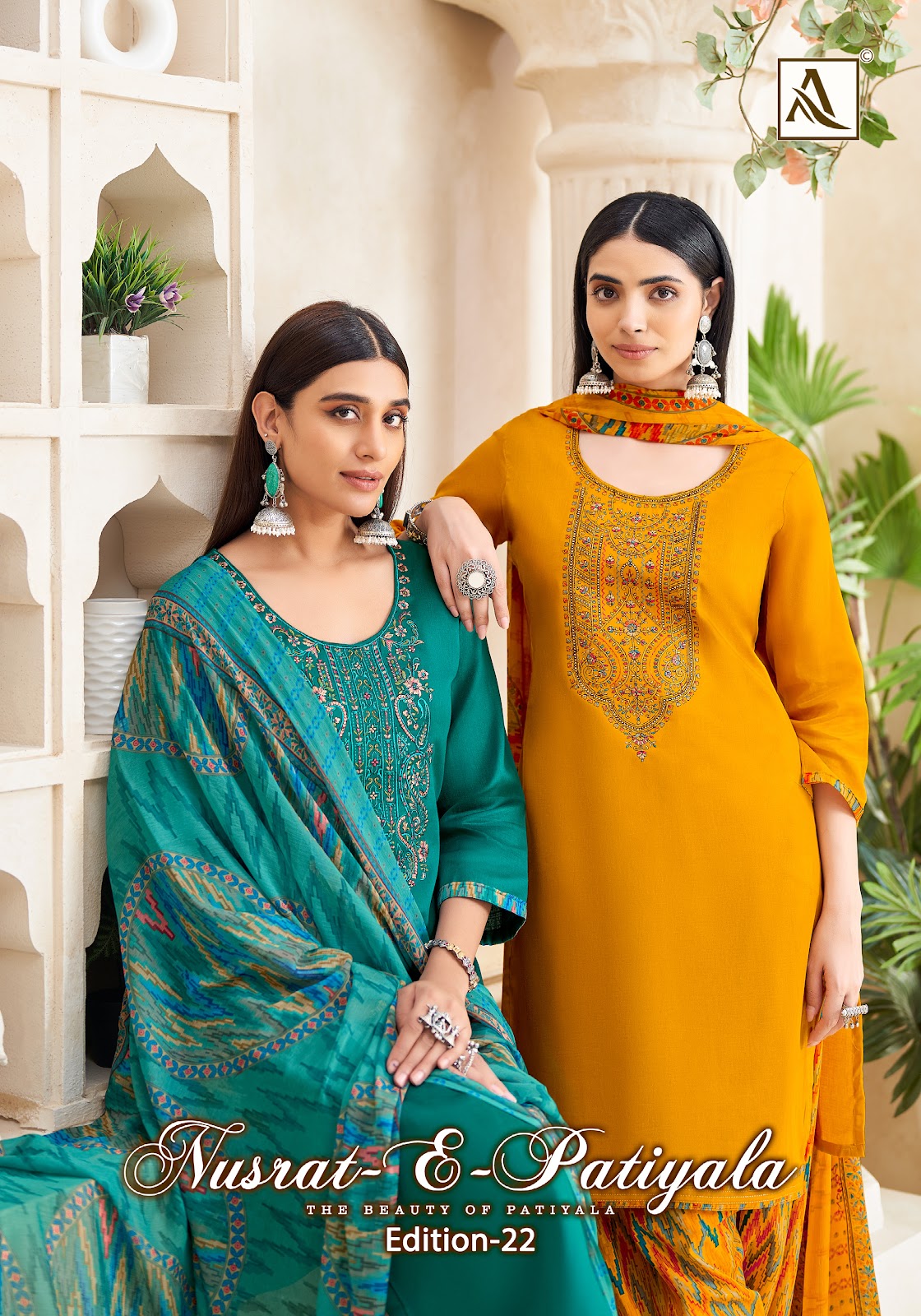 Nusrat E Patiyala Edition 22 Alok Pure Jam Karachi Salwar Suits Manufacturer India