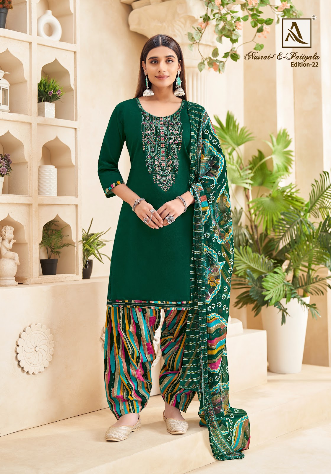 Nusrat E Patiyala Edition 22 Alok Pure Jam Karachi Salwar Suits Manufacturer India