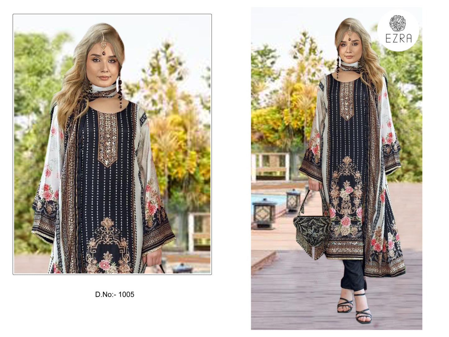 Nusrat Ezra Muslin Karachi Salwar Suits Manufacturer