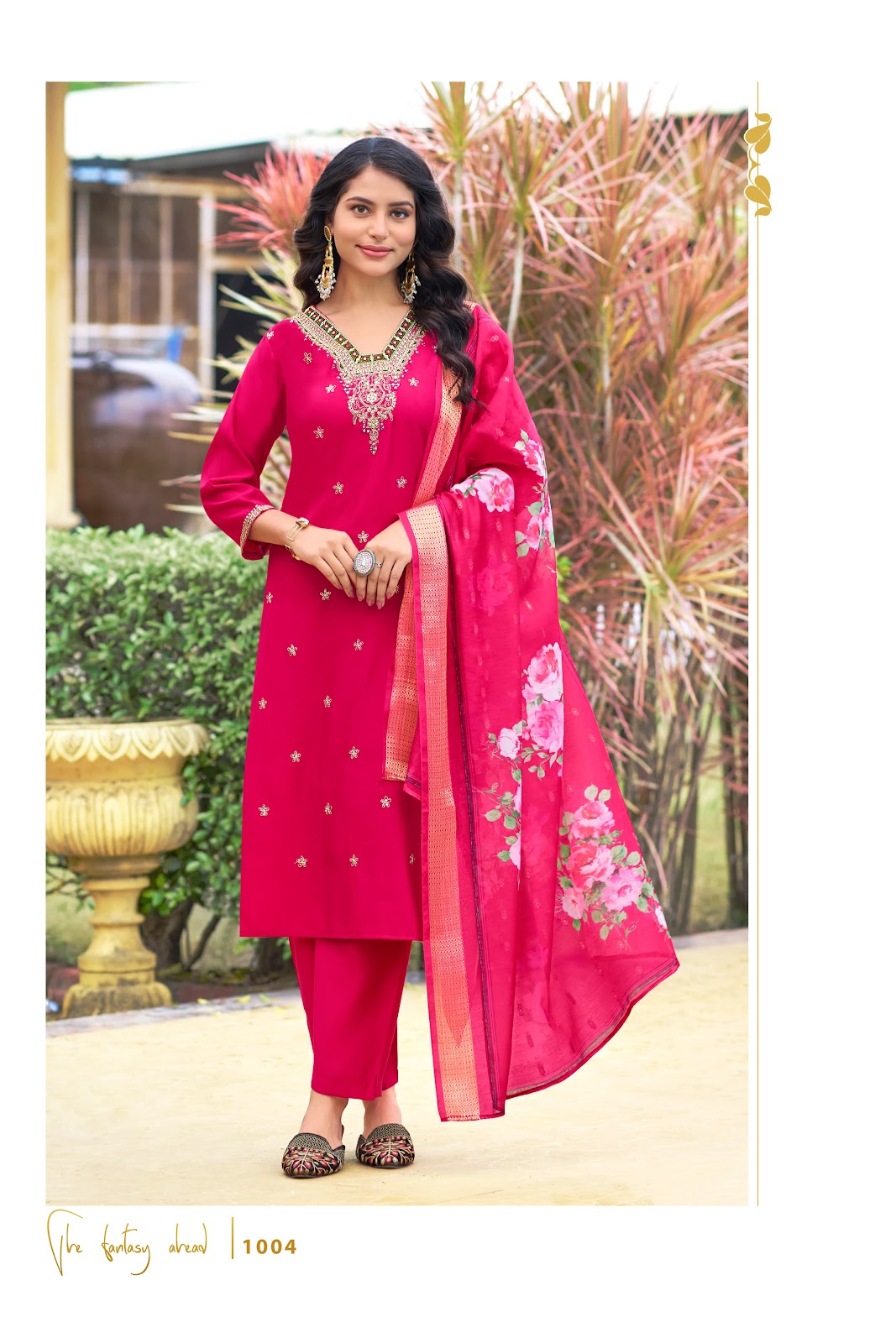 Nusrat Ossm Roman Silk Readymade Pant Style Suits Supplier